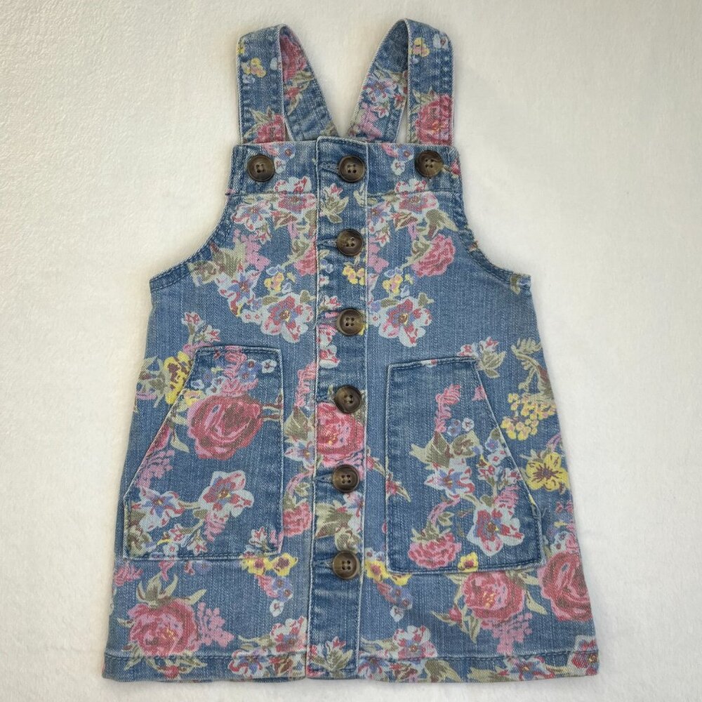 Wonder Nation Denim Dress with Flowers Size 12 Months